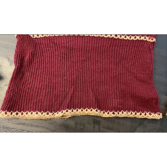 Rue21 Vintage 90's/Y2K Burgundy Hooded Bell Sleeve Sweater - Sz L - Picture 8 of 10